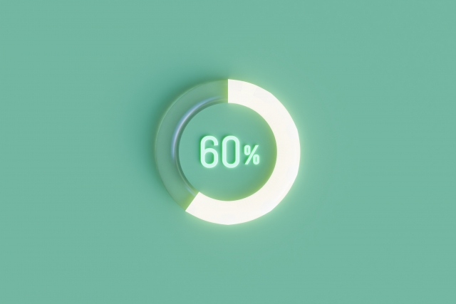 60% 円グラフ　イメージ画像