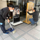 施設外就労の様子です。ビジネスホテルの清掃活動をしています。